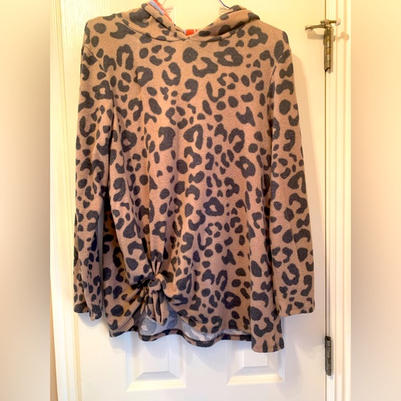 Size small leopard print tunic. Made by Lilypad. Like new. Worn maybe 2 times. - Picture 1 of 3